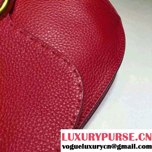 Gucci GG Marmont Leather Shoulder Medium Bag 409154 Red 2016