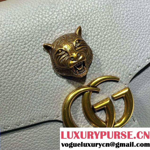 Gucci GG Marmont Leather Shoulder Medium Bag 409154 Gray 2016