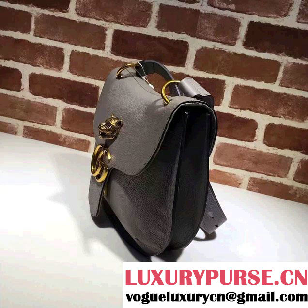 Gucci GG Marmont Leather Shoulder Medium Bag 409154 Gray 2016