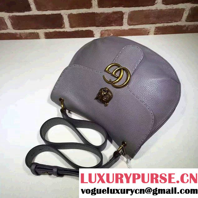 Gucci GG Marmont Leather Shoulder Medium Bag 409154 Gray 2016