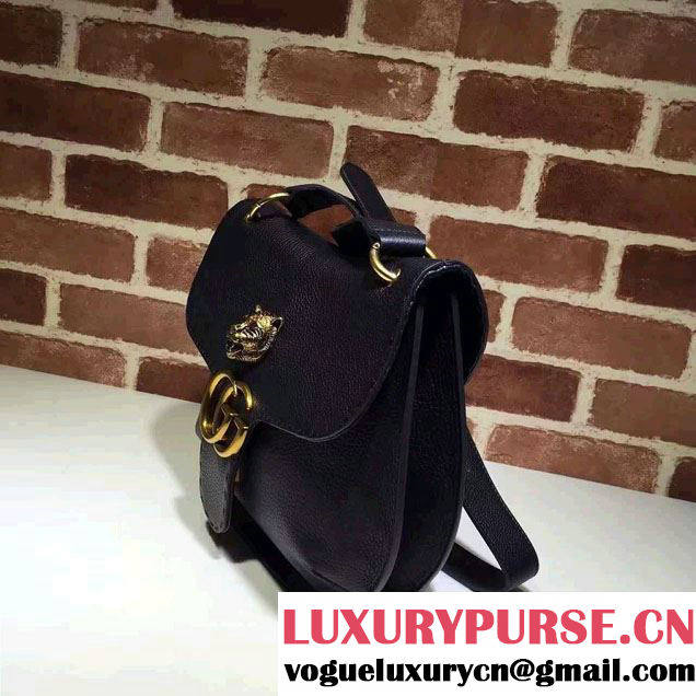 Gucci GG Marmont Leather Shoulder Medium Bag 409154 Black 2016