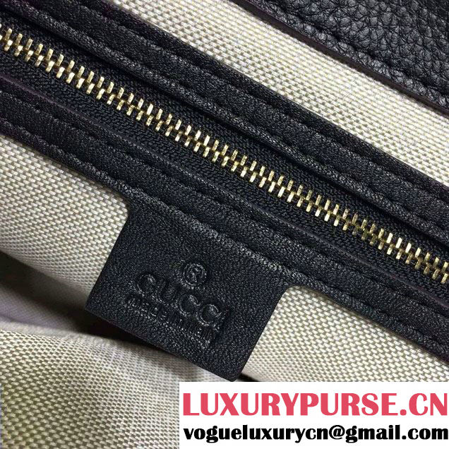 Gucci GG Marmont Leather Shoulder Medium Bag 409154 Black 2016