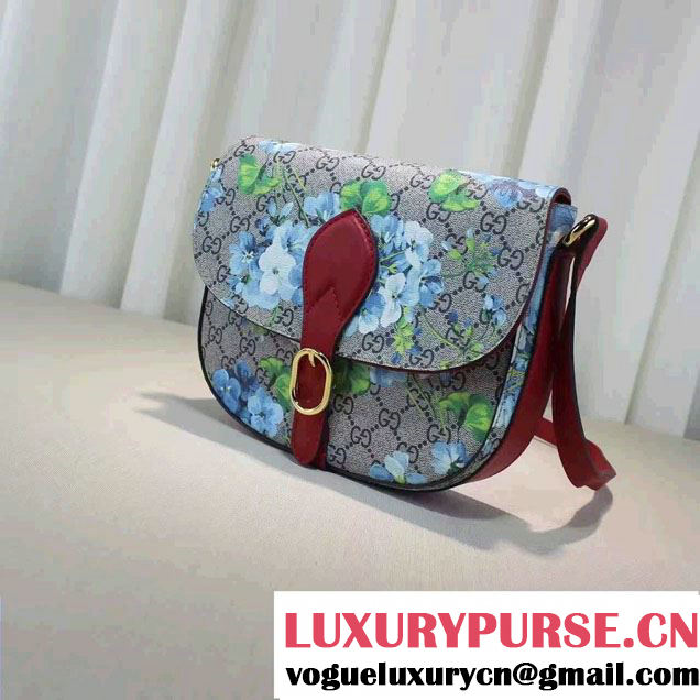 Gucci Blue Blooms GG Supreme Shoulder Bag 432150 2016