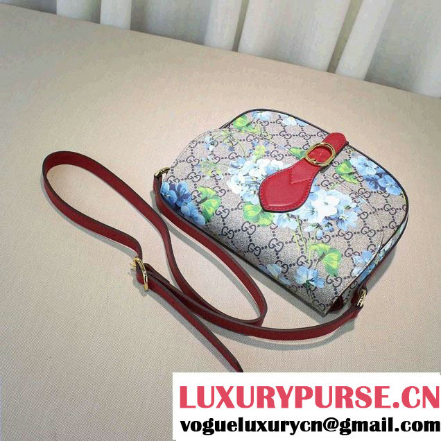 Gucci Blue Blooms GG Supreme Shoulder Bag 432150 2016