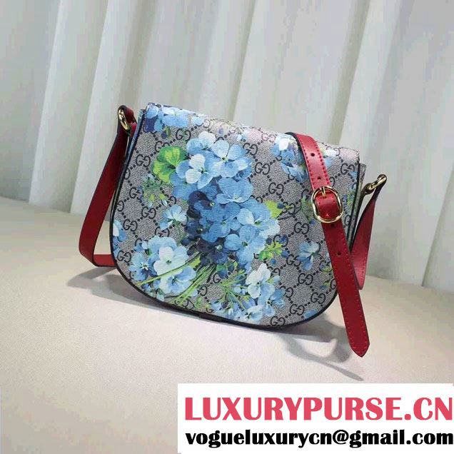 Gucci Blue Blooms GG Supreme Shoulder Bag 432150 2016