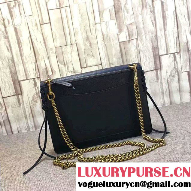 Gucci Animalier Leather Shoulder Medium Bag 431283 Black 2016