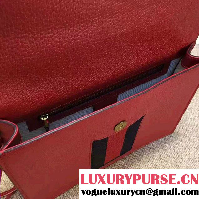 Gucci Animalier Leather Shoulder Medium Bag 431283 Red 2016