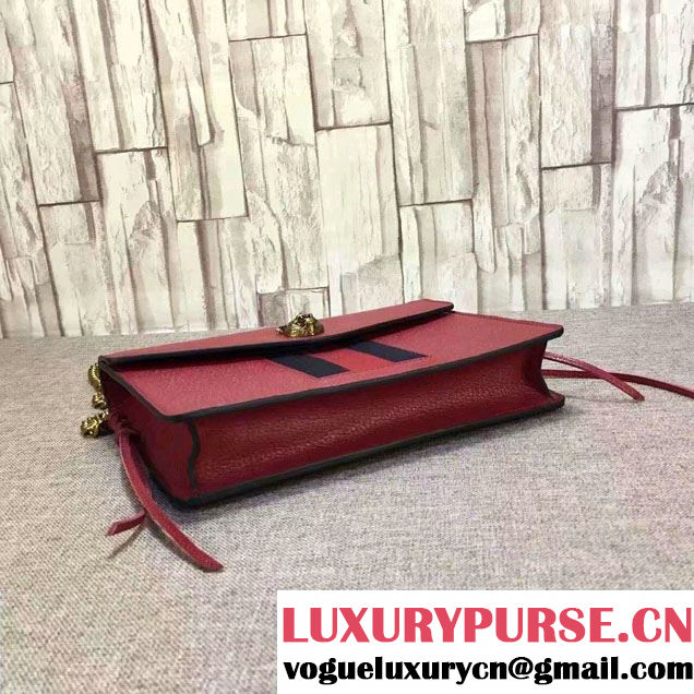Gucci Animalier Leather Shoulder Medium Bag 431283 Red 2016