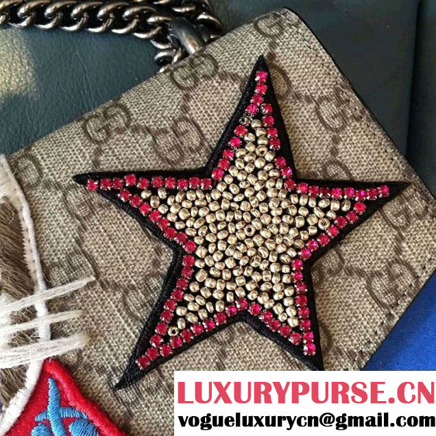 Gucci Cat and Butterfly Embroidered Dionysus GG Supreme Medium Bag 403348 2016