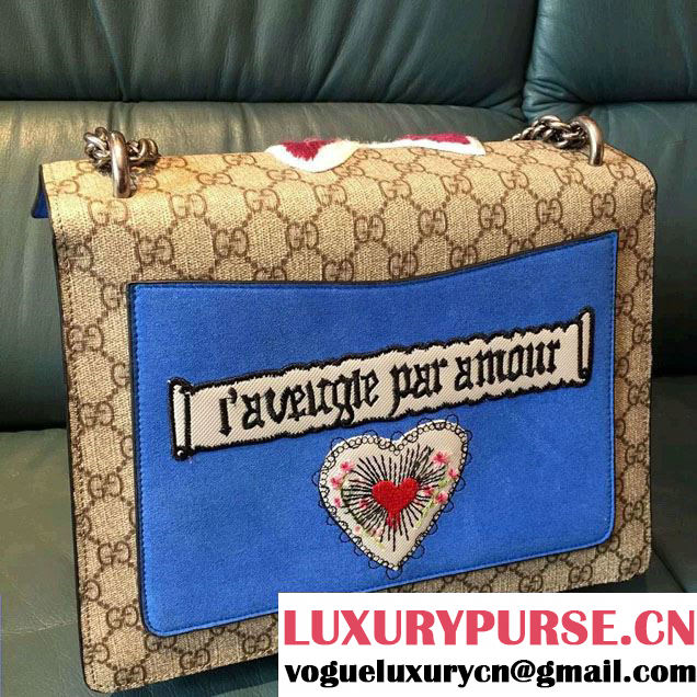 Gucci Cat and Butterfly Embroidered Dionysus GG Supreme Medium Bag 403348 2016