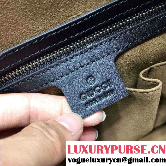 Gucci Signature Leather Briefcase Bag 406384 Black 2016