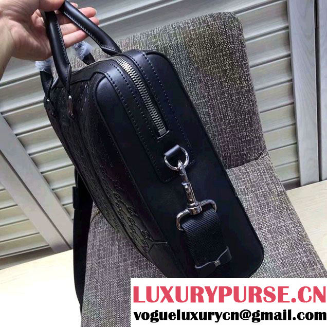Gucci Signature Leather Briefcase Bag 406384 Black 2016