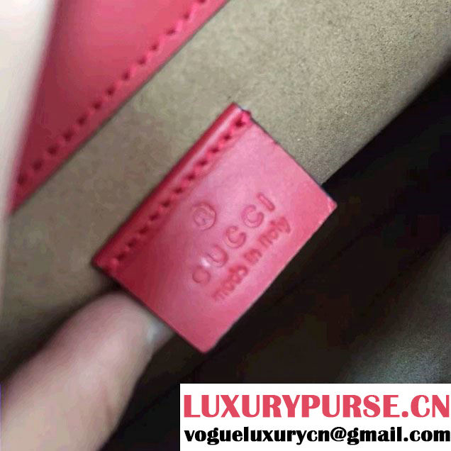 Gucci Dionysus Arabesque GG Supreme and Leather Shoulder Medium Bag 400235 Red 2016