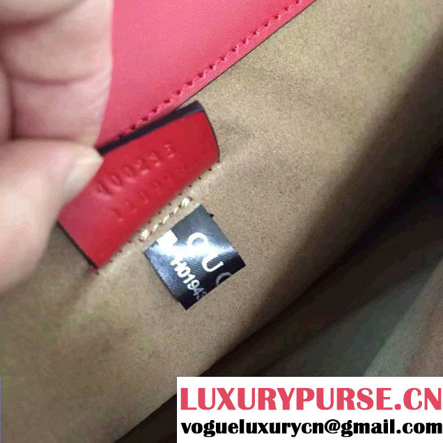Gucci Dionysus Arabesque GG Supreme and Leather Shoulder Medium Bag 400235 Red 2016