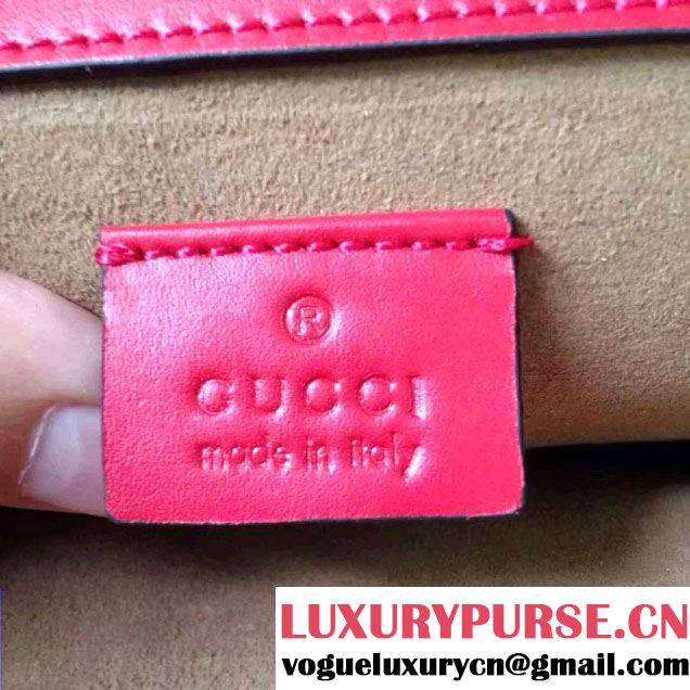 Gucci Dionysus Arabesque GG Supreme and Leather Shoulder Small Bag 400249 Red 2016