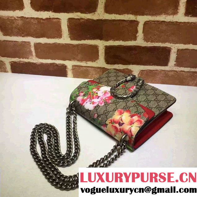 Gucci Mini Dionysus Blooms Shoulder Bag 421970 Red 2016