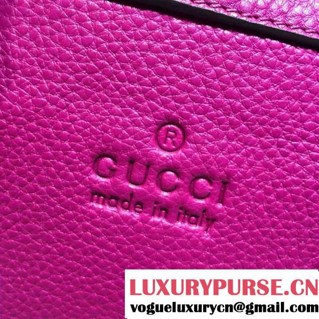 Gucci Convertible Mini Dome Leather Cross Body Bag 341504 Fuchsia