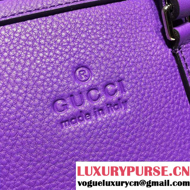 Gucci Convertible Mini Dome Leather Cross Body Bag 341504 Purple