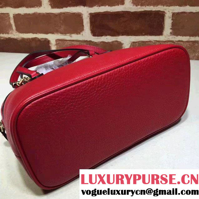 Gucci Convertible Mini Dome Leather Cross Body Bag 341504 Red