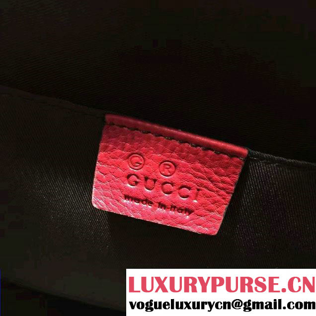 Gucci Convertible Mini Dome Leather Cross Body Bag 341504 Red
