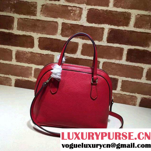 Gucci Convertible Mini Dome Leather Cross Body Bag 341504 Red