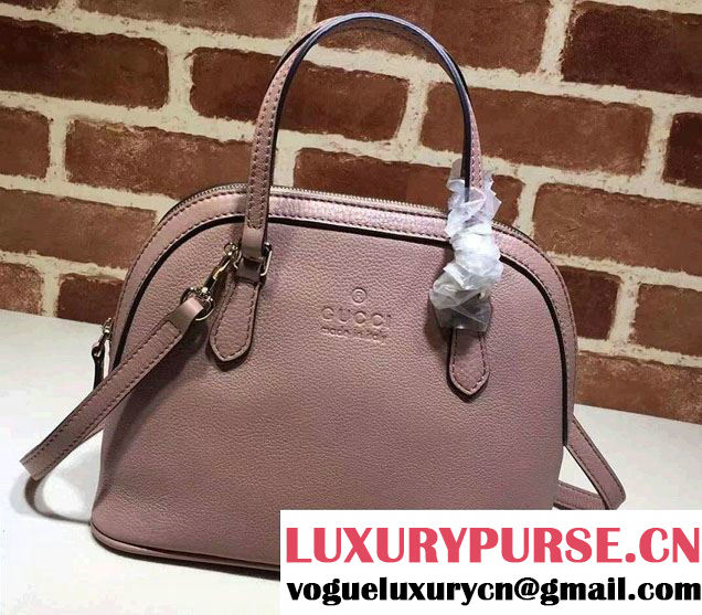 Gucci Convertible Mini Dome Leather Cross Body Bag 341504 Nude Pink