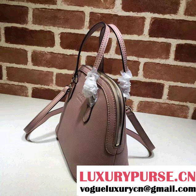 Gucci Convertible Mini Dome Leather Cross Body Bag 341504 Nude Pink