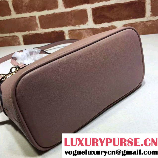 Gucci Convertible Mini Dome Leather Cross Body Bag 341504 Nude Pink