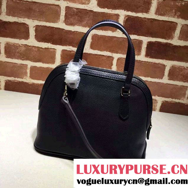 Gucci Convertible Mini Dome Leather Cross Body Bag 341504 Black
