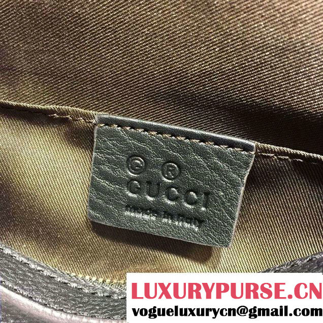 Gucci Convertible Mini Dome Leather Cross Body Bag 341504 Black