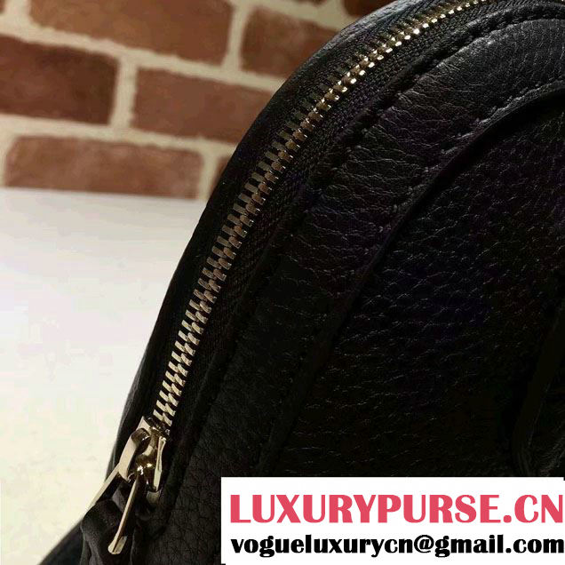 Gucci Convertible Mini Dome Leather Cross Body Bag 341504 Black