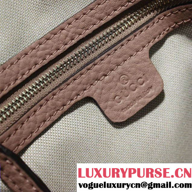 Gucci GG Supreme Canvas Convertible Mini Dome Cross Body Bag 341504 Nude Pink