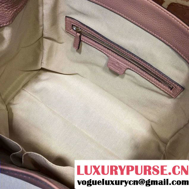 Gucci Soho Leather Shoulder Medium Bag 282309 Nude Pink