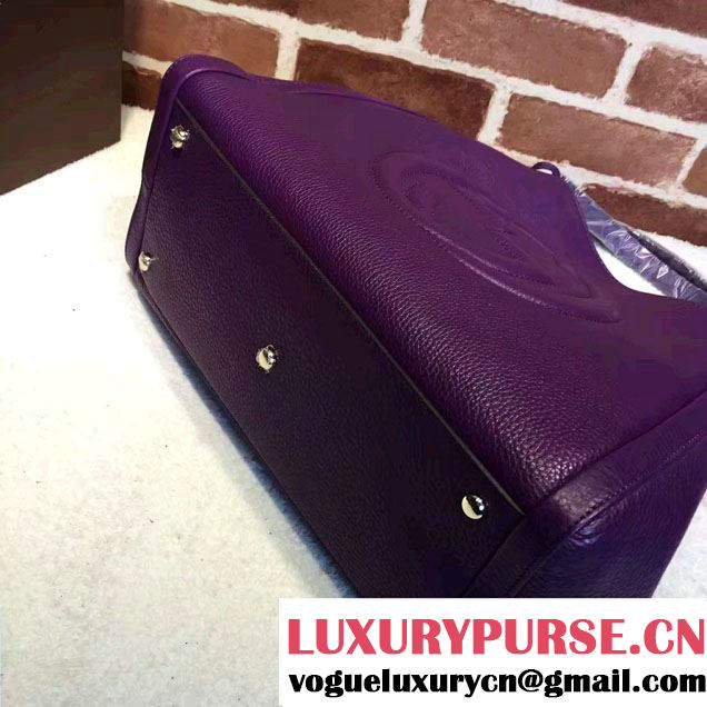 Gucci Soho Leather Shoulder Medium Bag 282309 Purple