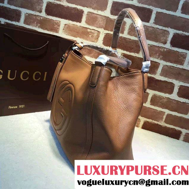 Gucci Soho Leather Shoulder Medium Bag 282309 Brown