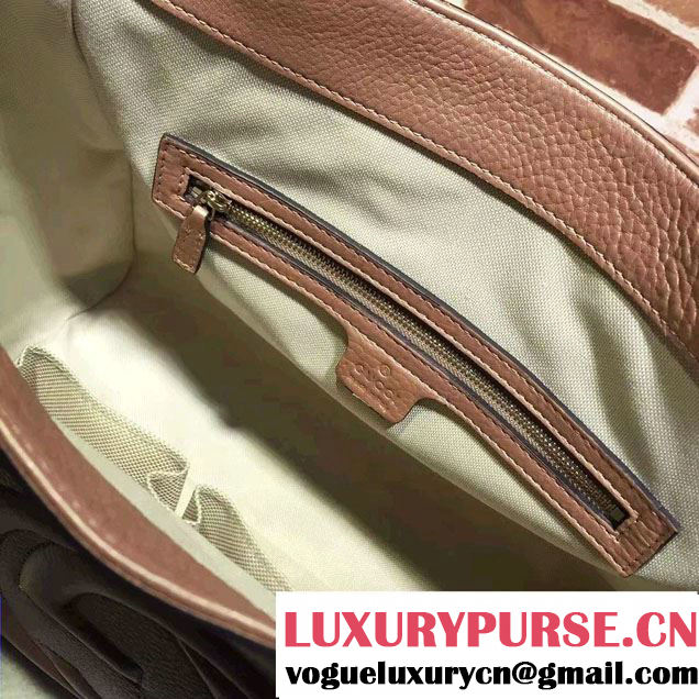 Gucci Soho Leather Shoulder Medium Bag 282309 Pink Gold