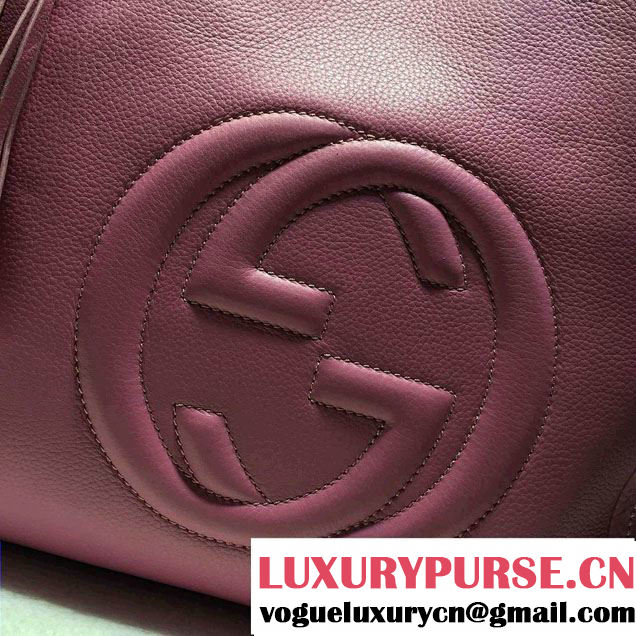 Gucci Soho Leather Shoulder Medium Bag 282309 Pink