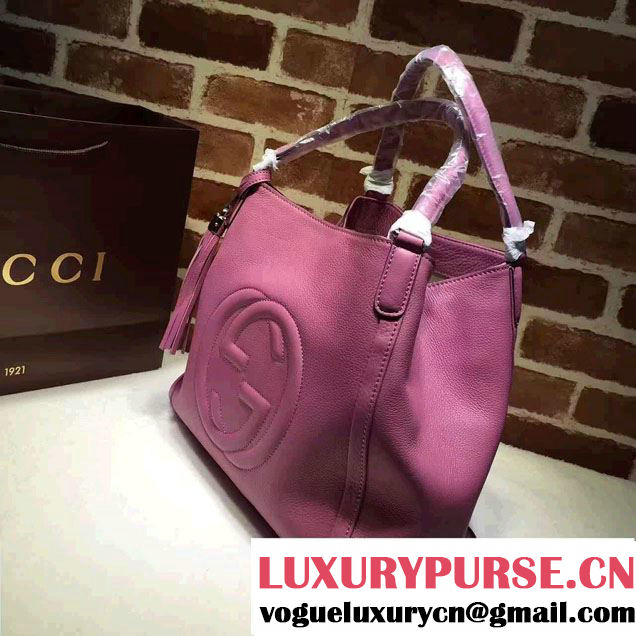Gucci Soho Leather Shoulder Medium Bag 282309 Pink