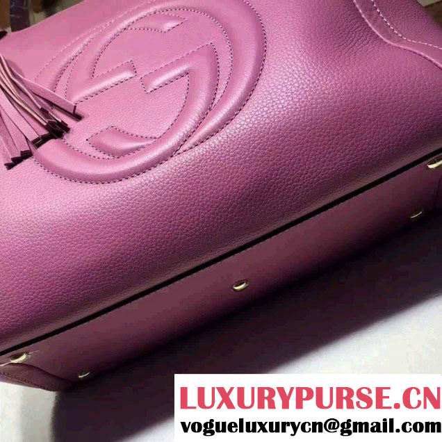 Gucci Soho Leather Shoulder Medium Bag 282309 Pink