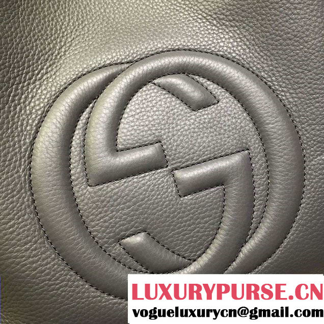 Gucci Soho Leather Shoulder Medium Bag 282309 Gray