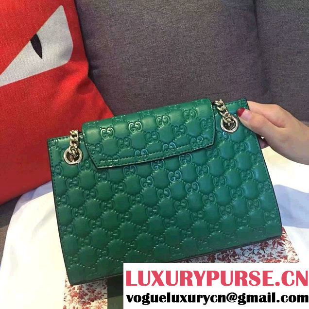 Gucci Emily Guccissima Leather Chain Shoulder Small Bag 369621 Green