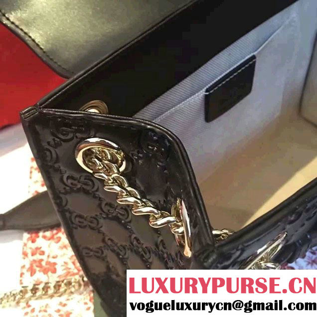 Gucci Emily Guccissima Leather Chain Shoulder Small Bag 369621 Black