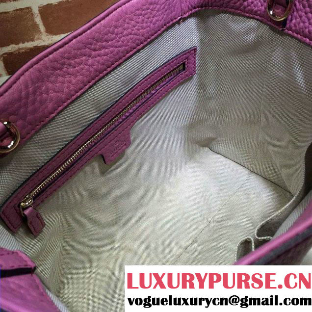 Gucci Soho Leather Shoulder Small Bag 336751 Fushia