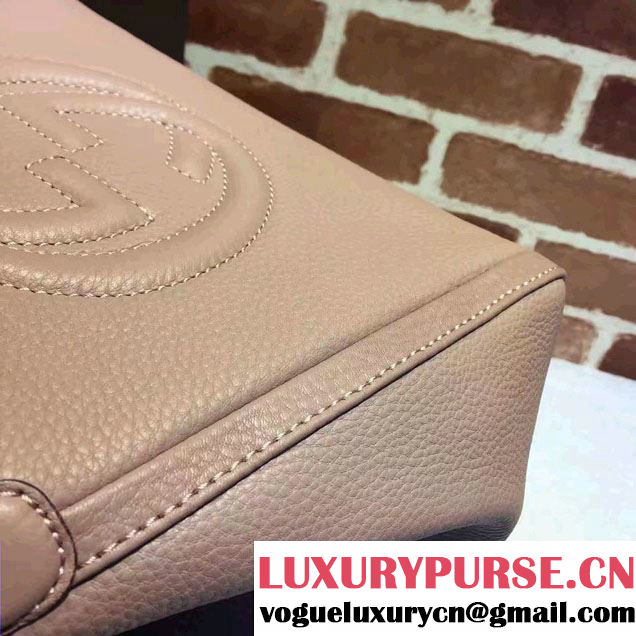 Gucci Soho Leather Shoulder Small Bag 336751 Nude Pink