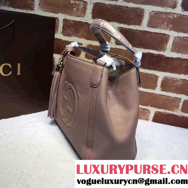 Gucci Soho Leather Shoulder Small Bag 336751 Nude Pink