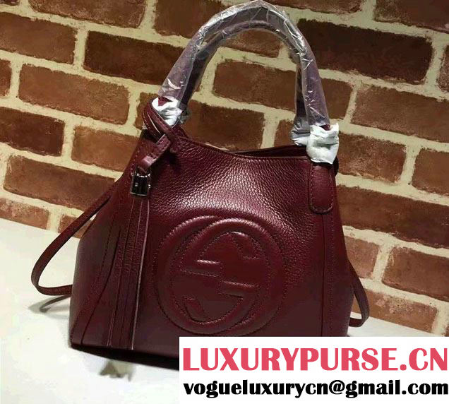 Gucci Soho Leather Shoulder Small Bag 336751 Burgundy