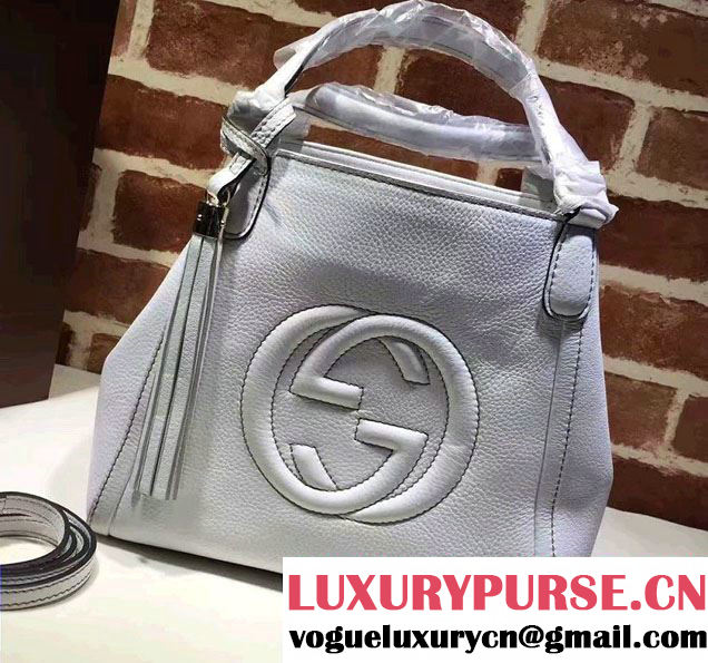 Gucci Soho Leather Shoulder Small Bag 336751 White