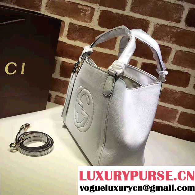 Gucci Soho Leather Shoulder Small Bag 336751 White