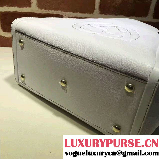 Gucci Soho Leather Shoulder Small Bag 336751 White