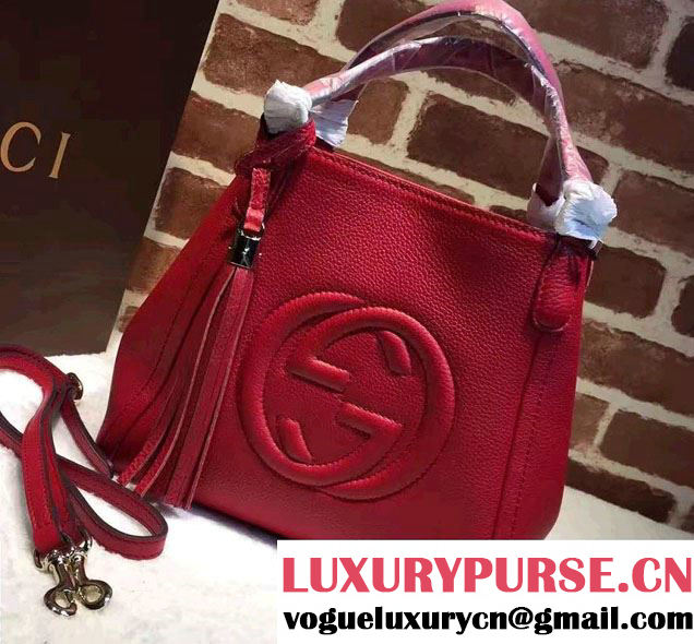 Gucci Soho Leather Shoulder Small Bag 336751 Red